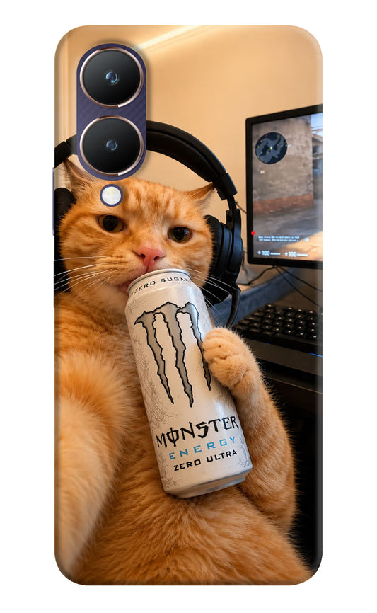 Gamer Cat Energy Vivo Y28 5G Hard Case Back Cover by Casekaro
