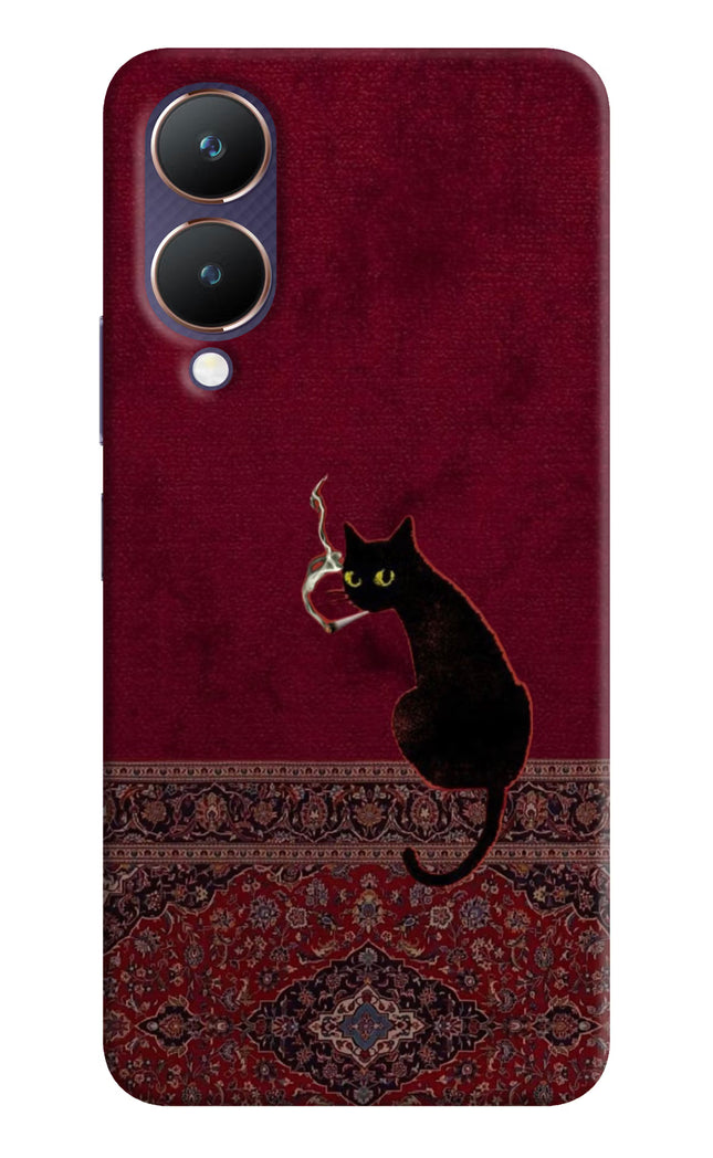 Midnight Cat Vivo Y28 5G Hard Case Back Cover by Casekaro