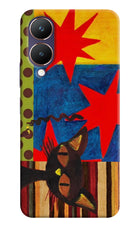 Pop Cat Vivo Y28 5G Hard Case Back Cover by Casekaro