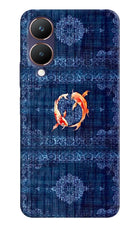 Koi Blue Vivo Y28 5G Hard Case Back Cover by Casekaro