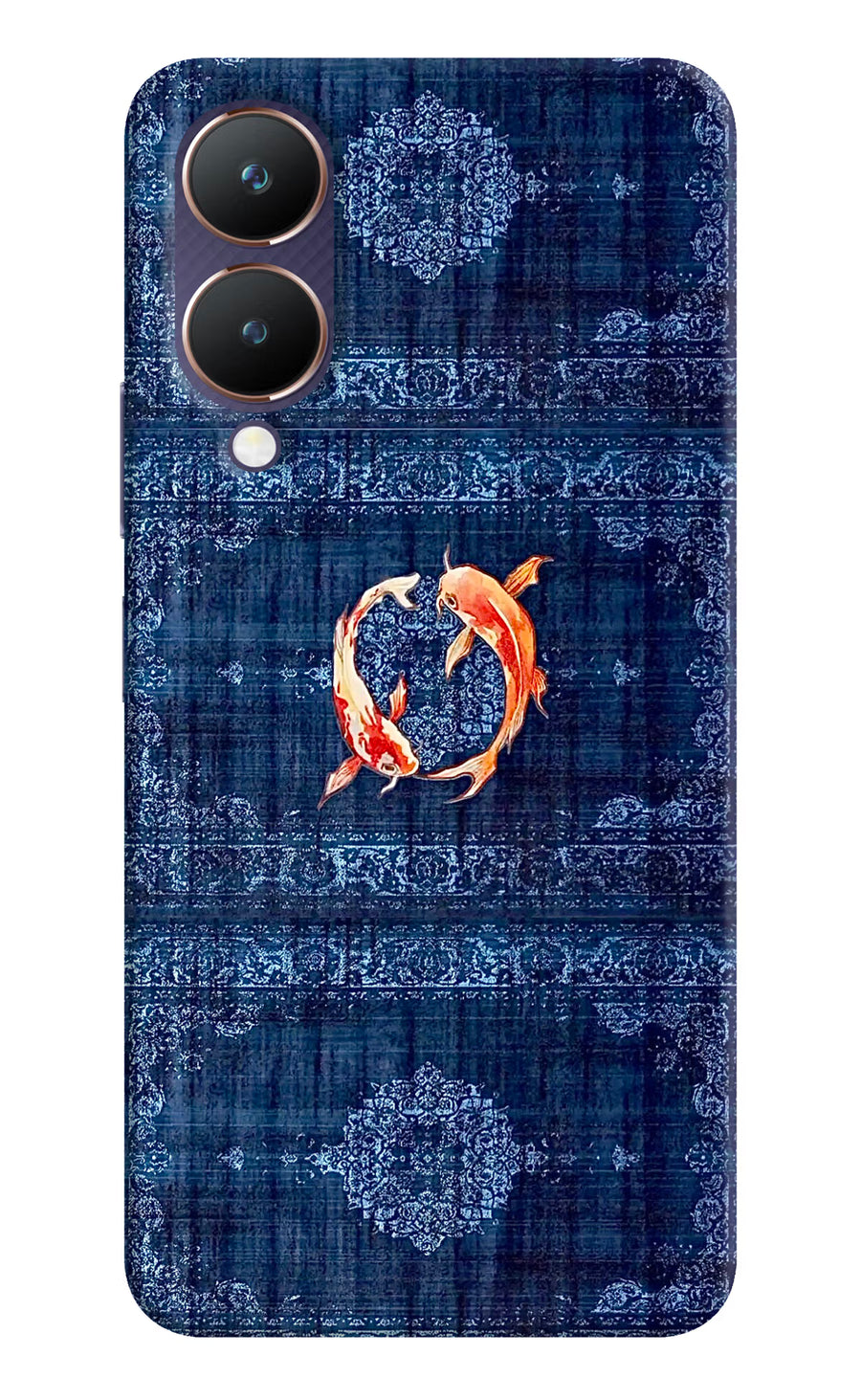 Koi Blue Vivo Y28 5G Back Cover, Hard case