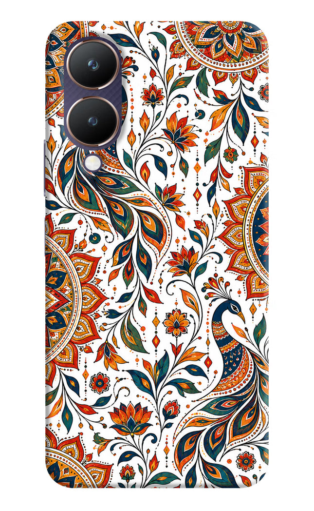 White Mayura Vivo Y28 5G Hard Case Back Cover by Casekaro