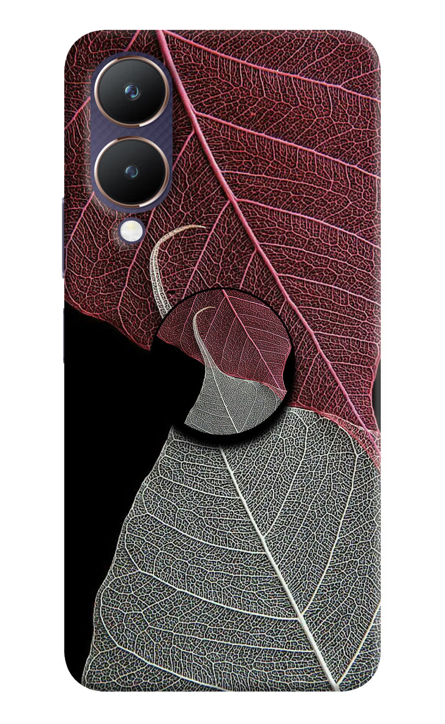 Leaf Pattern Vivo Y28 5G Pop Case, Hard case