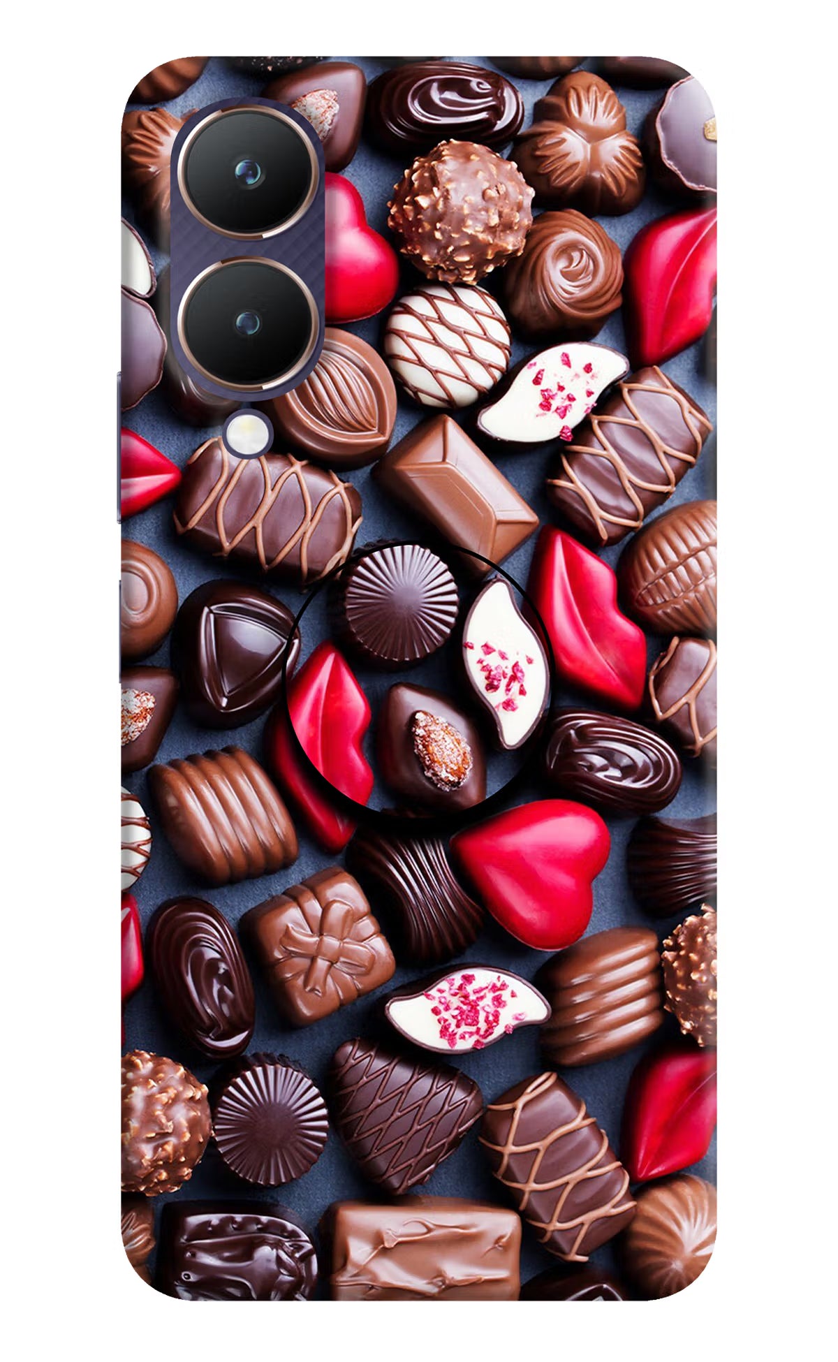 Chocolates Vivo Y28 5G Pop Case by Casekaro