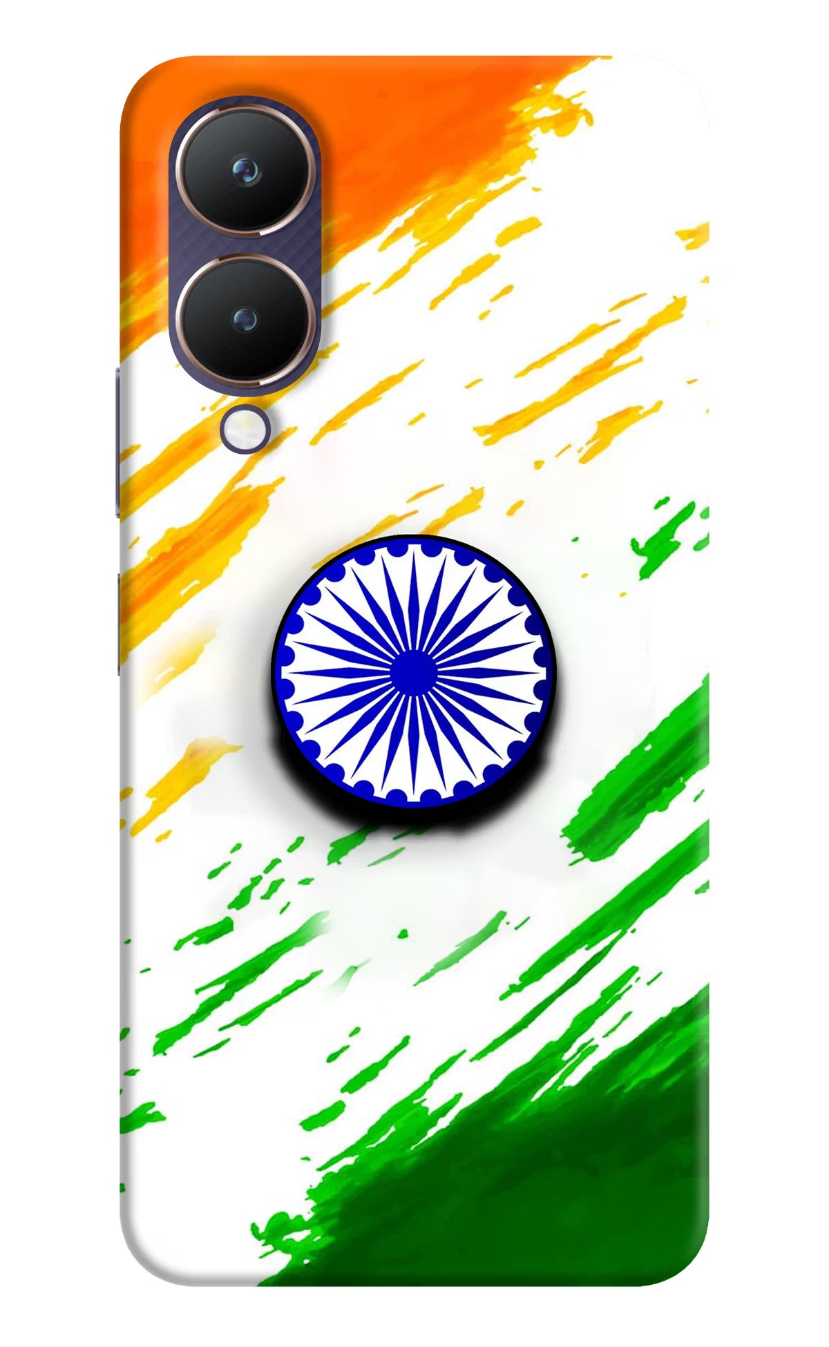 Indian Flag Ashoka Chakra Vivo Y28 5G Pop Case by Casekaro