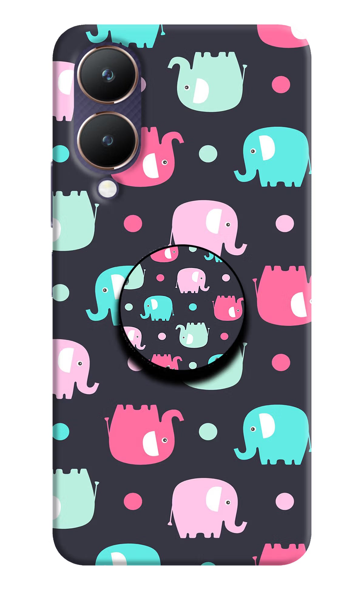 Baby Elephants Vivo Y28 5G Pop Case by Casekaro