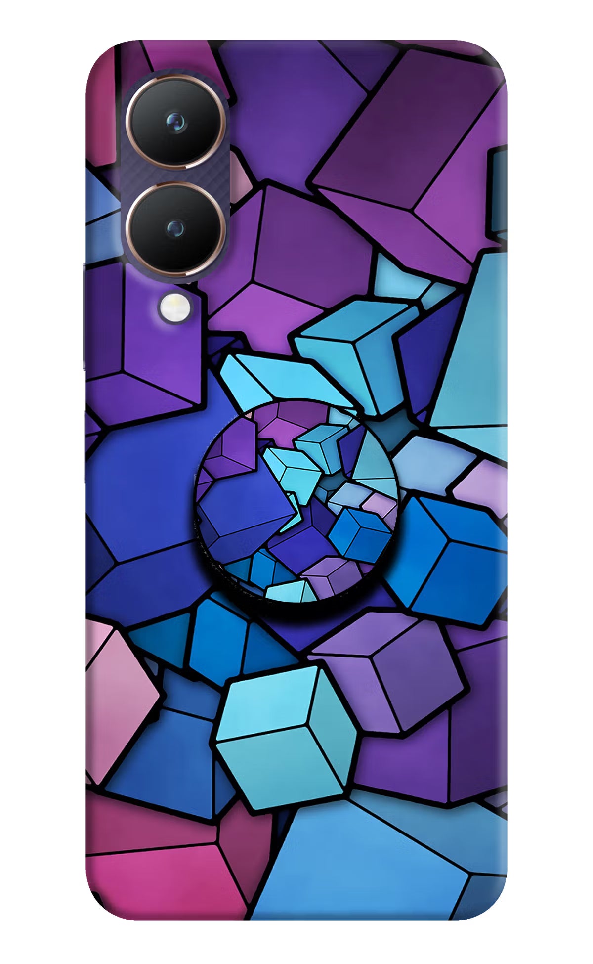 Cubic Abstract Vivo Y28 5G Pop Case by Casekaro