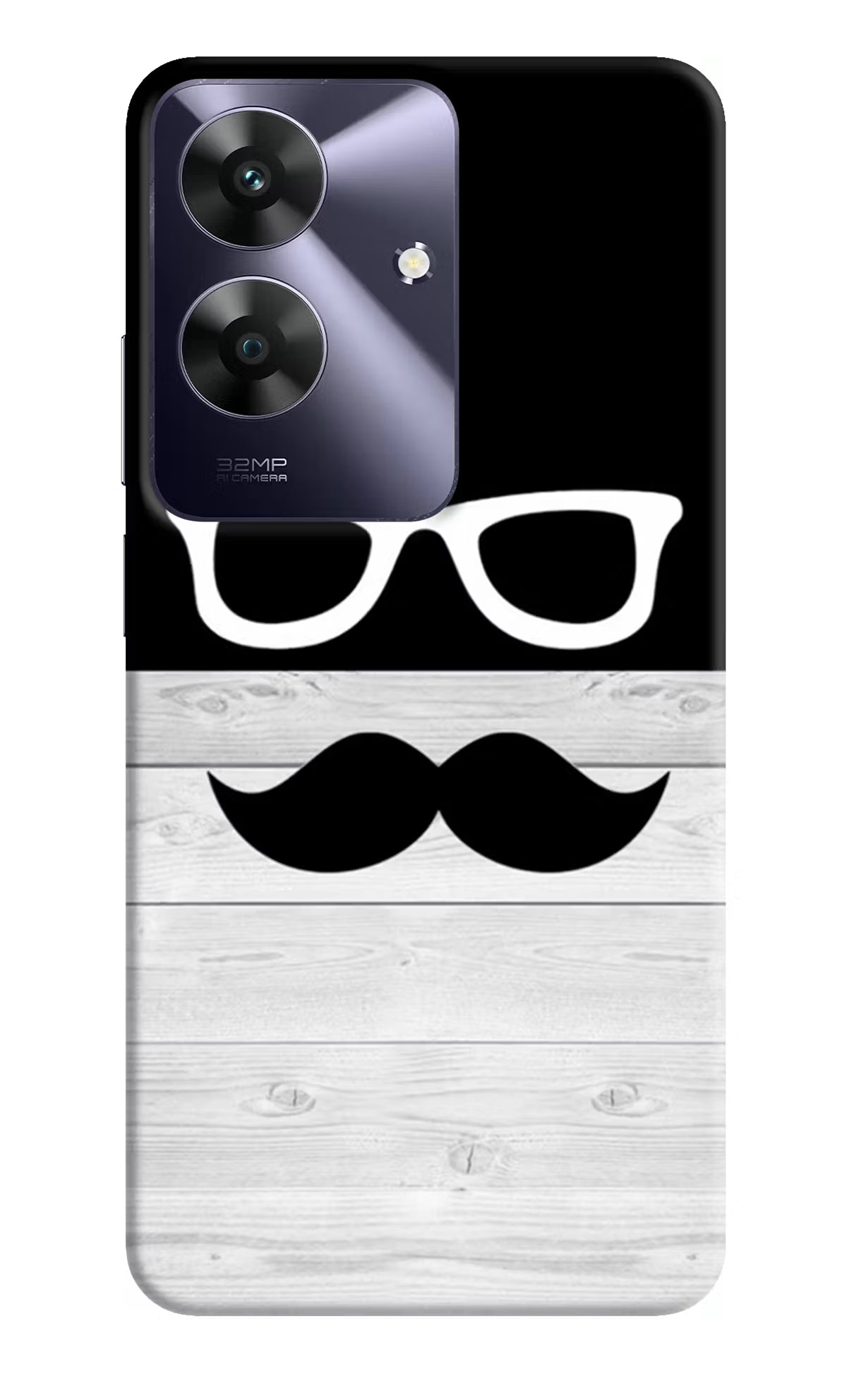 Mustache Realme C61 Hard Case Back Cover by Casekaro