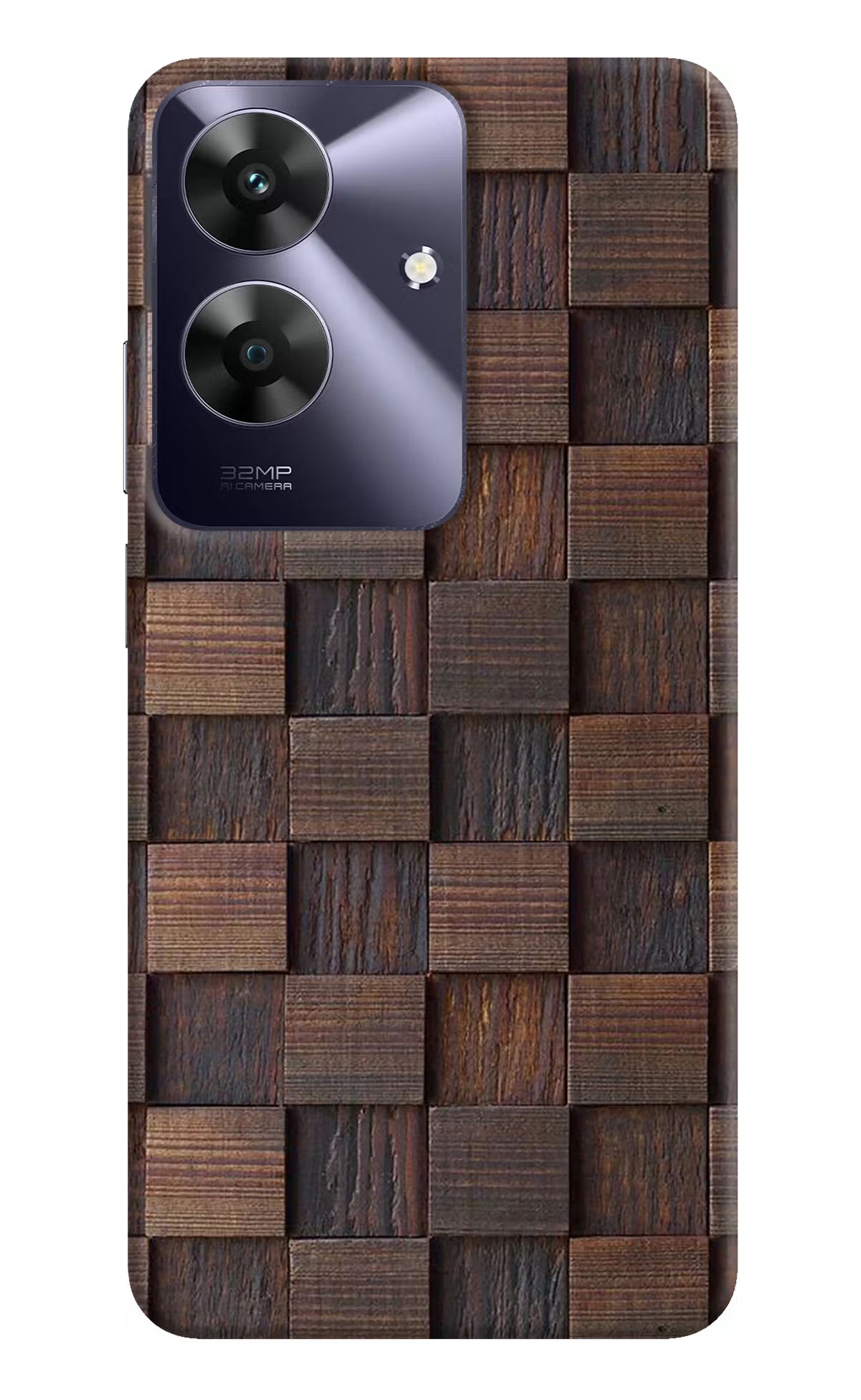 Wooden Cube Design Realme C61 Hard Case Back Cover by Casekaro