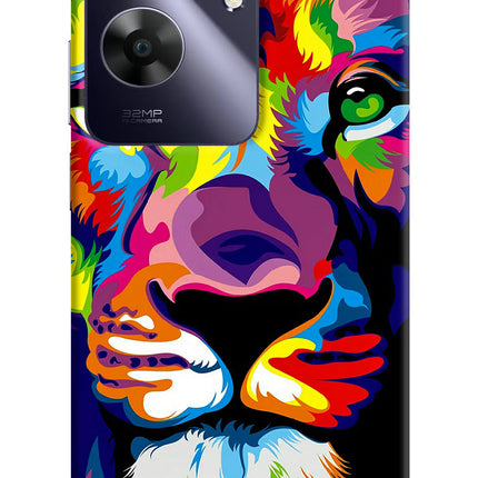 Lion Realme C61 Hard Case Back Cover by Casekaro