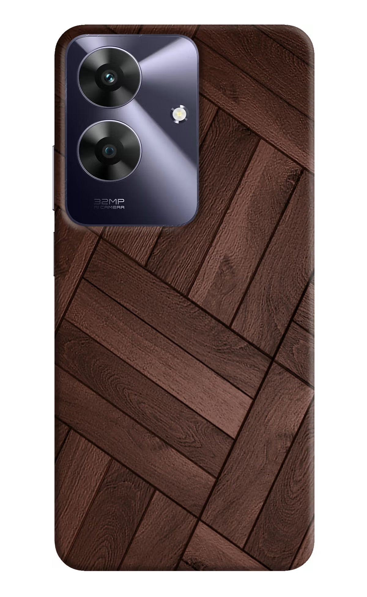 Wooden Texture Design Realme C61 Hard Case Back Cover by Casekaro