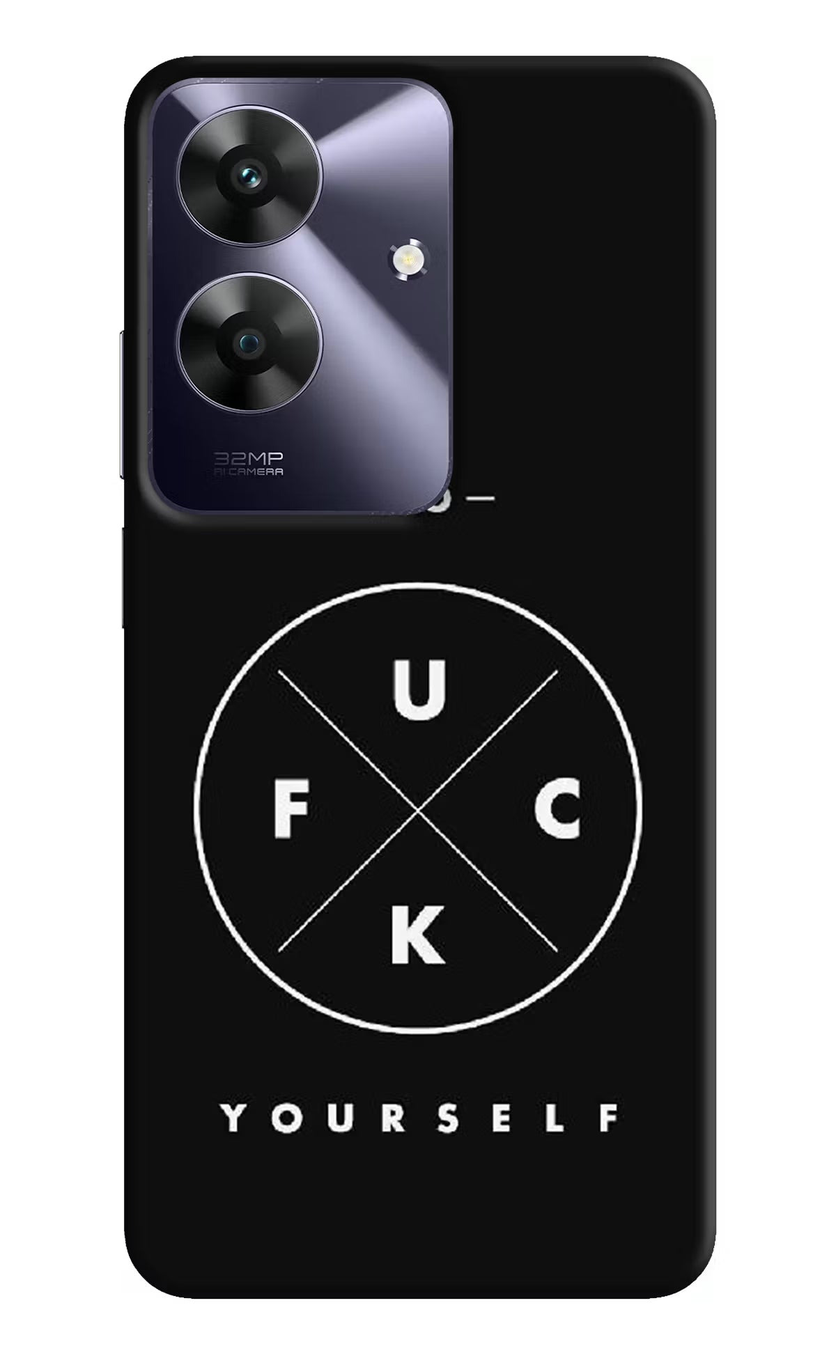 Go Fuck Yourself Realme C61 Hard Case Back Cover by Casekaro