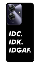 Idc Idk Idgaf Realme C61 Hard Case Back Cover by Casekaro