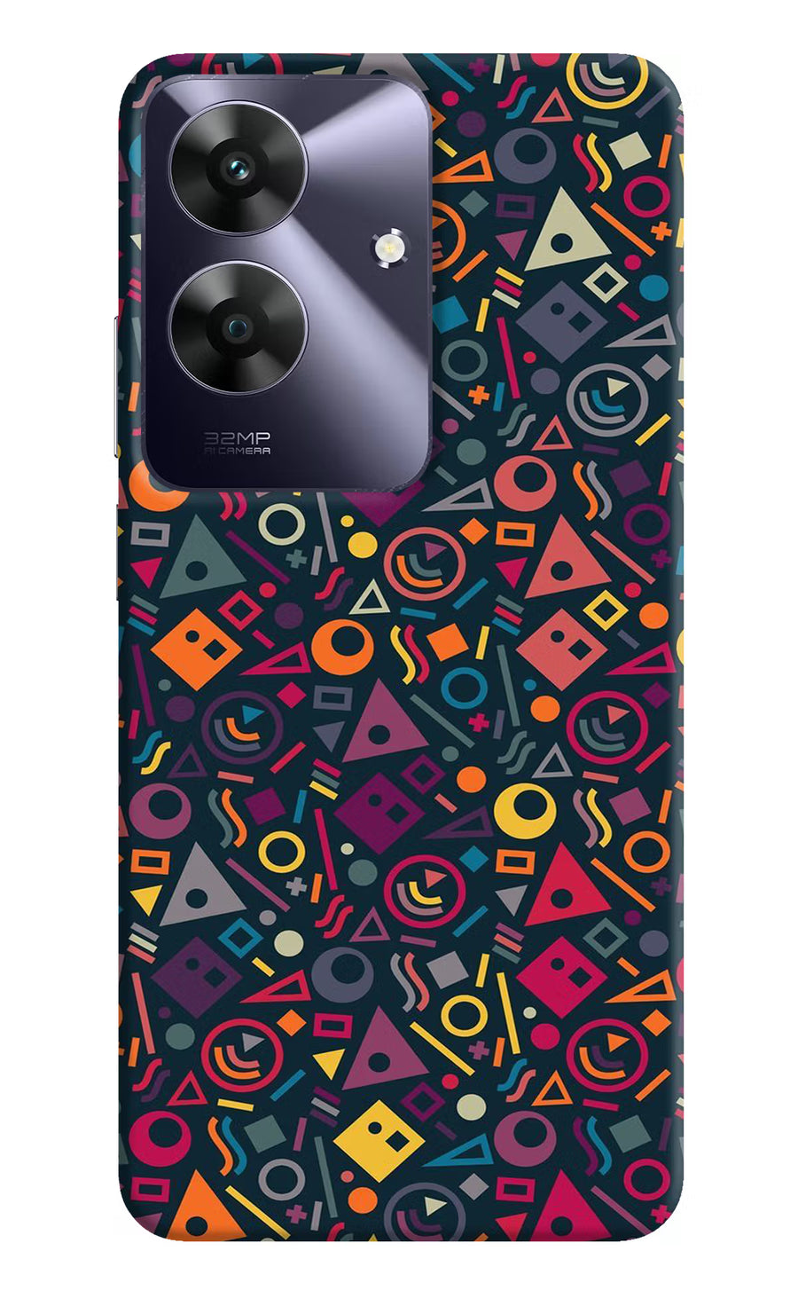Geometric Abstract Realme C61 Back Cover, Hard case
