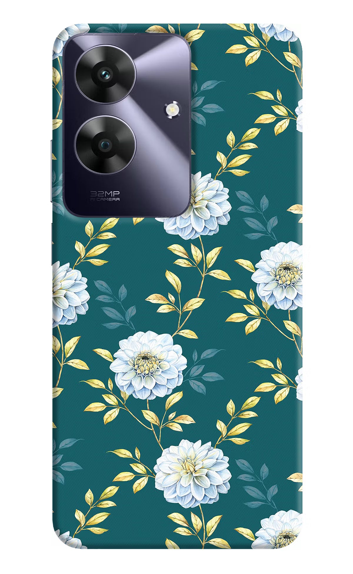 Flowers Realme C61 Hard Case Back Cover by Casekaro