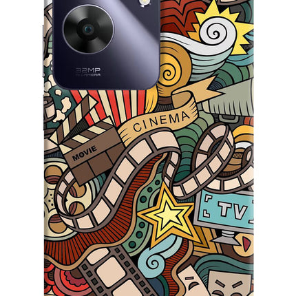Cinema Abstract Realme C61 Hard Case Back Cover by Casekaro