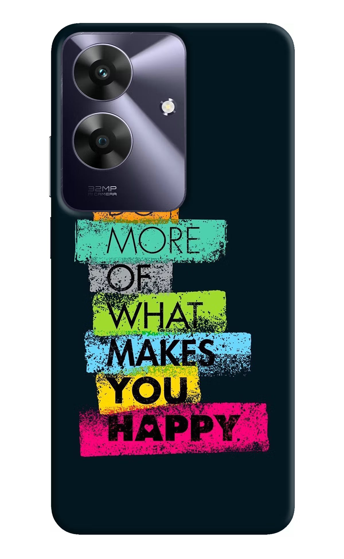 Do More Of What Makes You Happy Realme C61 Hard Case Back Cover by Casekaro