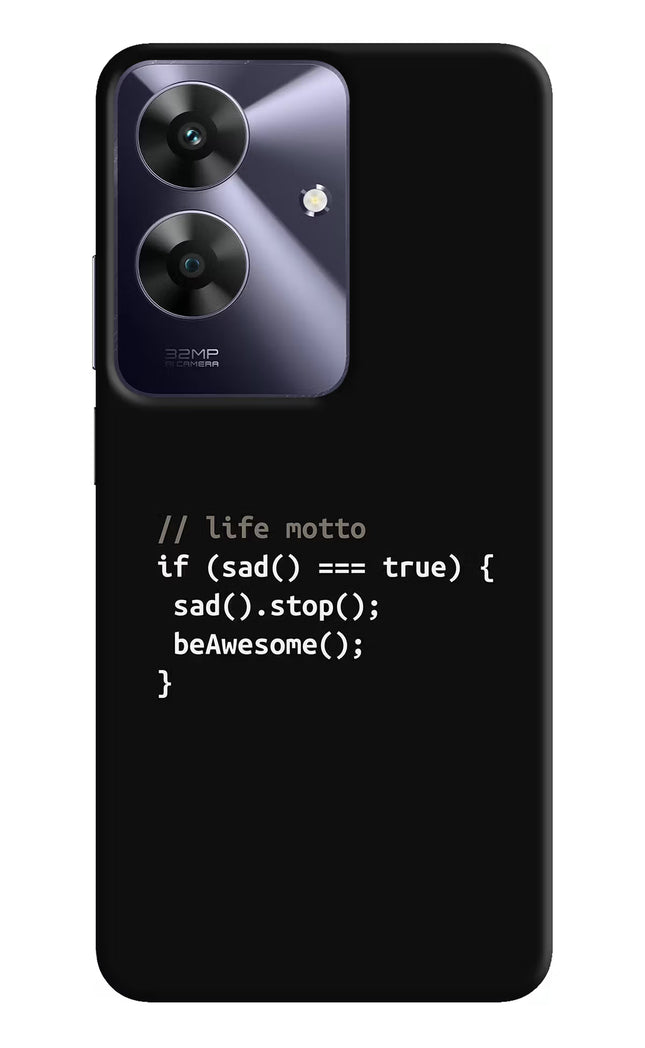 Life Motto Code Realme C61 Hard Case Back Cover by Casekaro