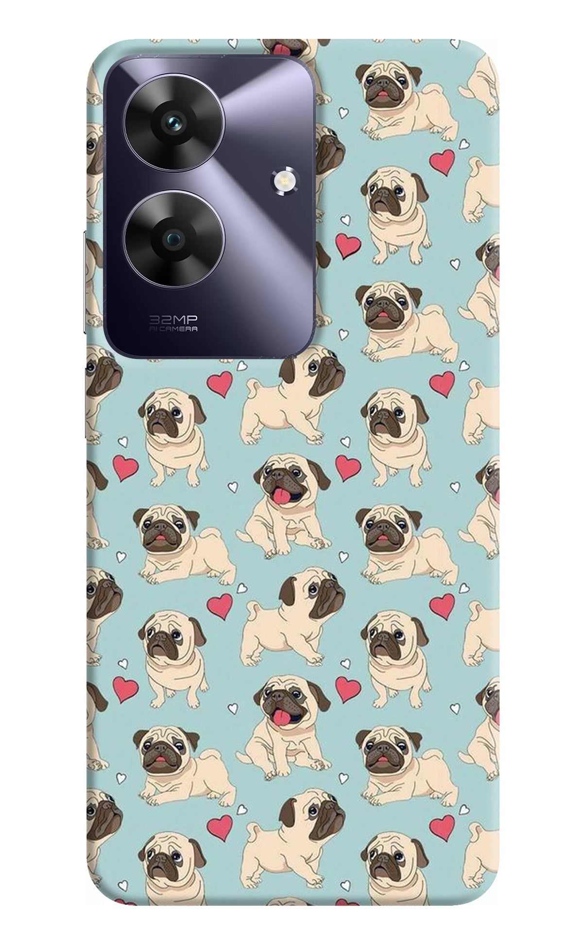 Pug Dog Realme C61 Back Cover