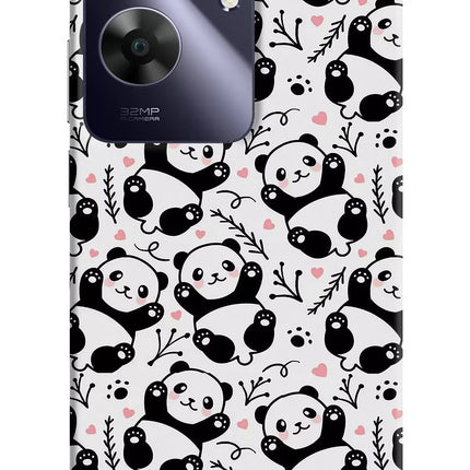 Cute Panda Realme C61 Hard Case Back Cover by Casekaro