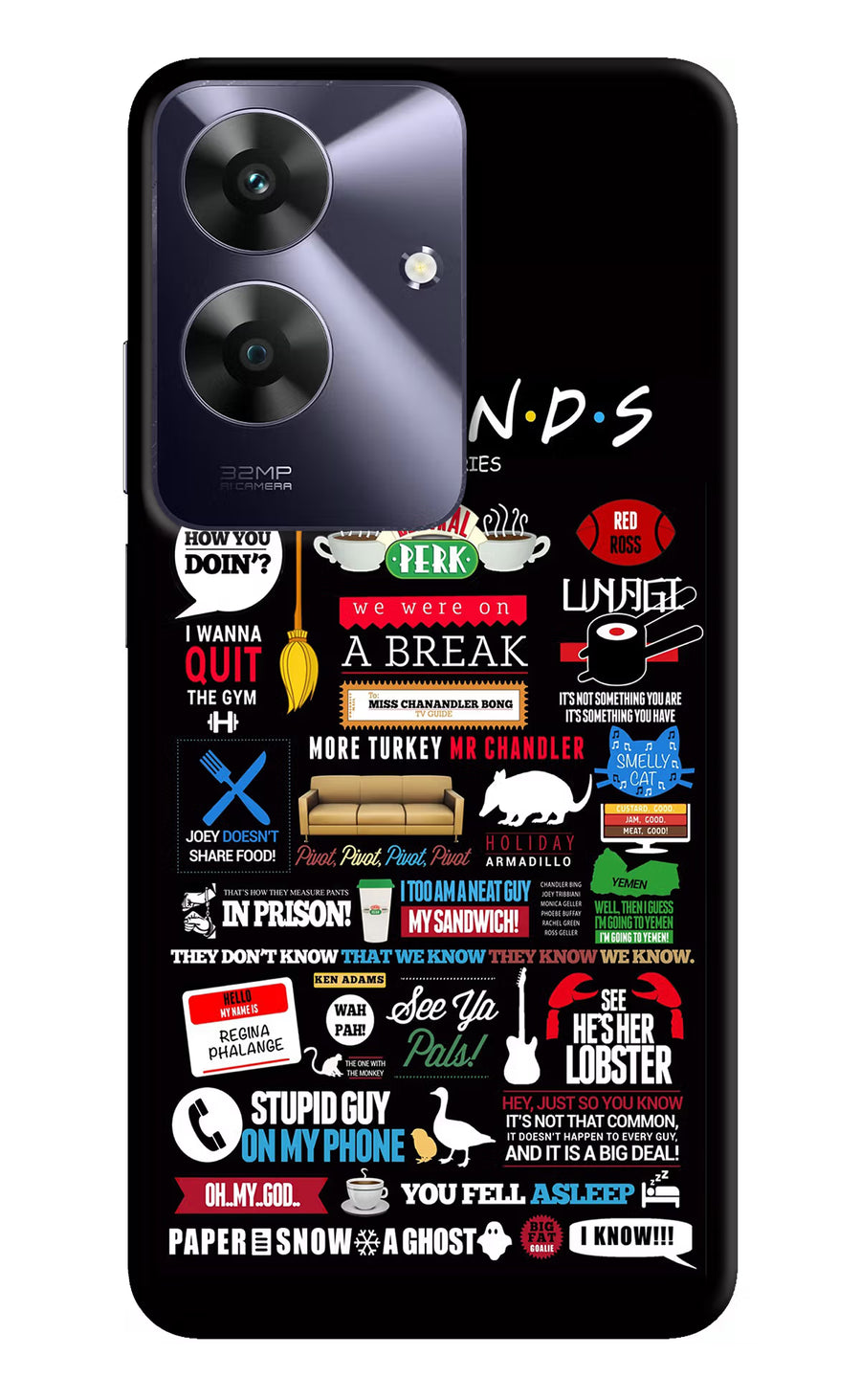 FRIENDS Realme C61 Back Cover, Hard case