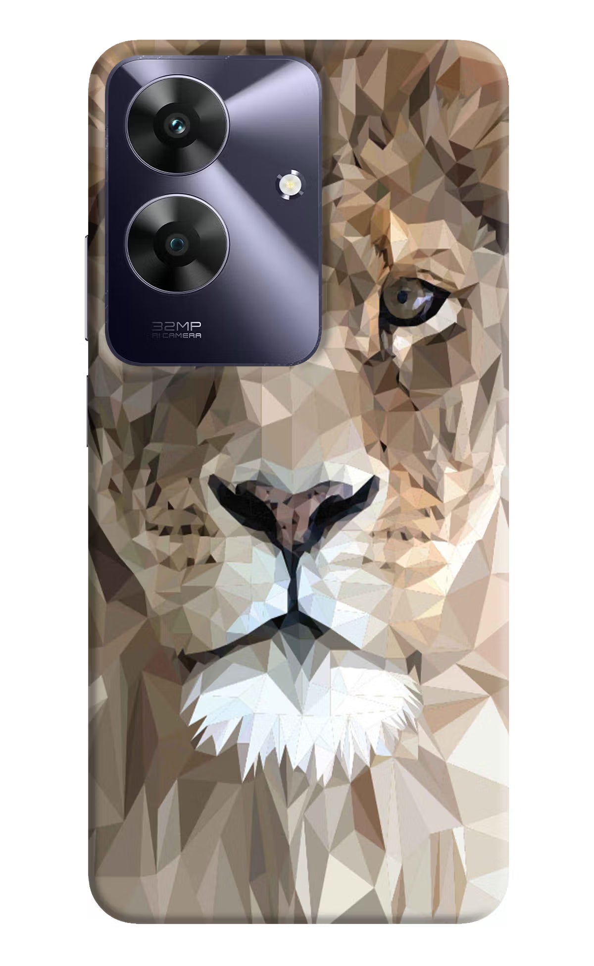 Lion Art Realme C61 Hard Case Back Cover by Casekaro