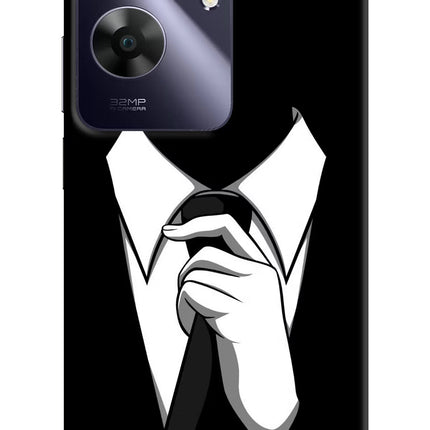 Black Tie Realme C61 Hard Case Back Cover by Casekaro