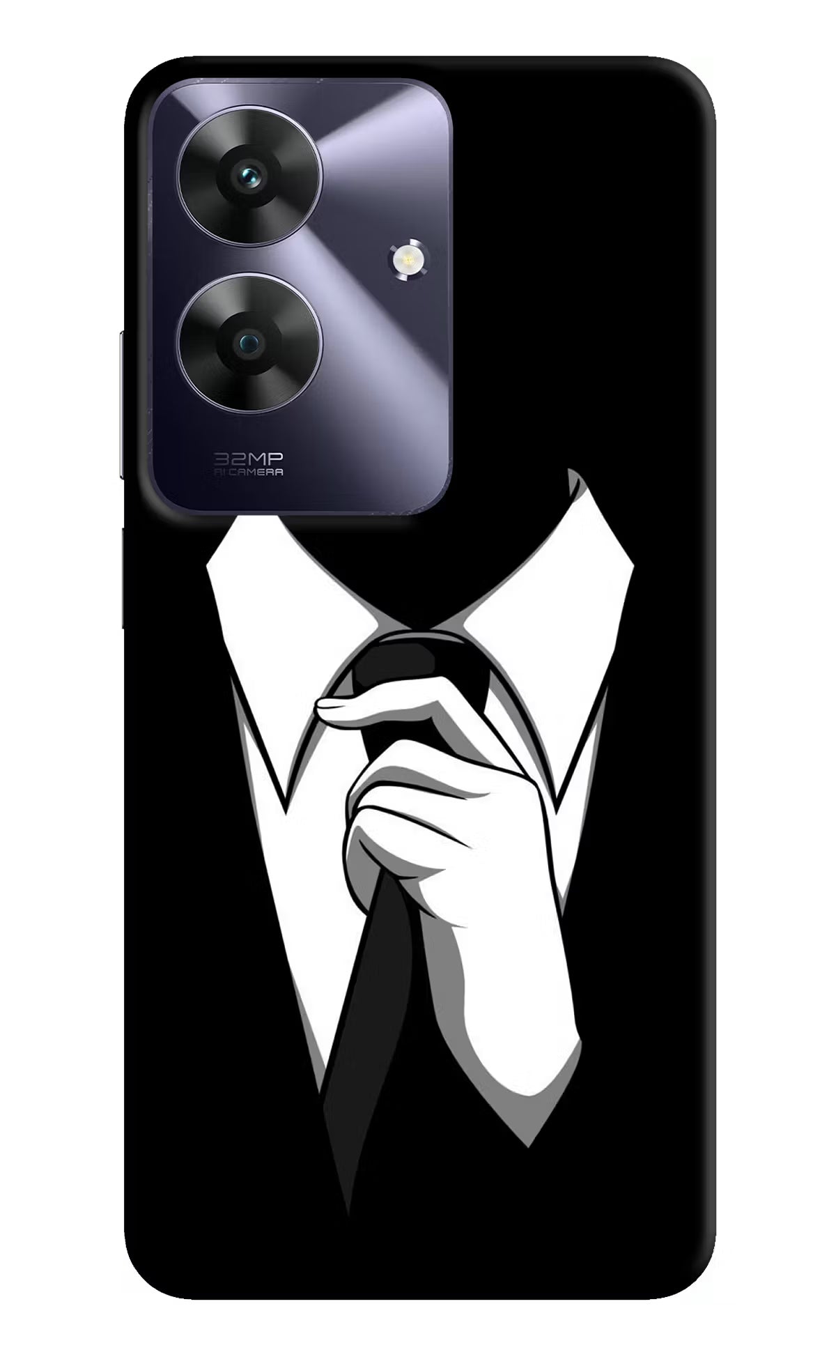 Black Tie Realme C61 Hard Case Back Cover by Casekaro