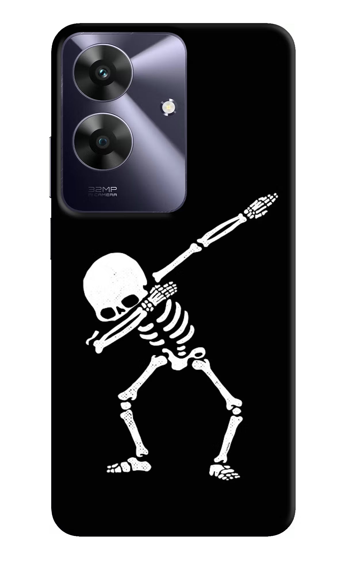 Dabbing Skeleton Art Realme C61 Hard Case Back Cover by Casekaro