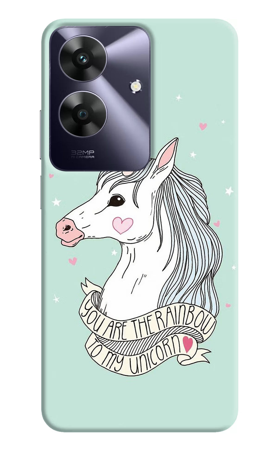 Unicorn Wallpaper Realme C61 Back Cover, Hard case