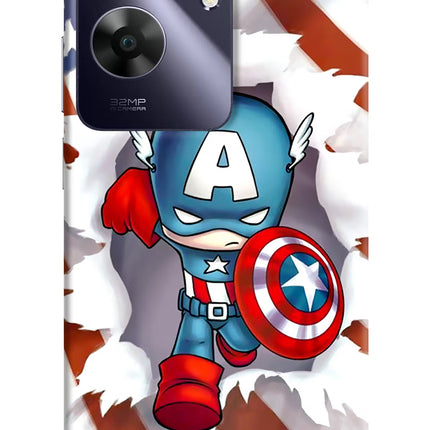 Captain America Realme C61 Hard Case Back Cover by Casekaro