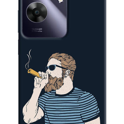 Smoking Realme C61 Hard Case Back Cover by Casekaro