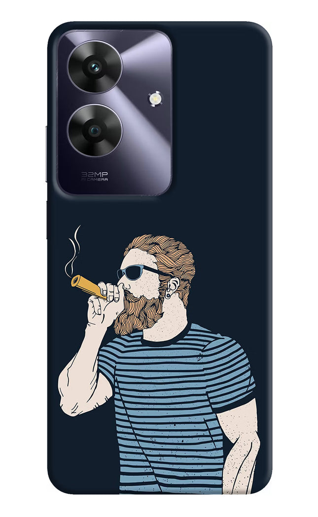 Smoking Realme C61 Hard Case Back Cover by Casekaro