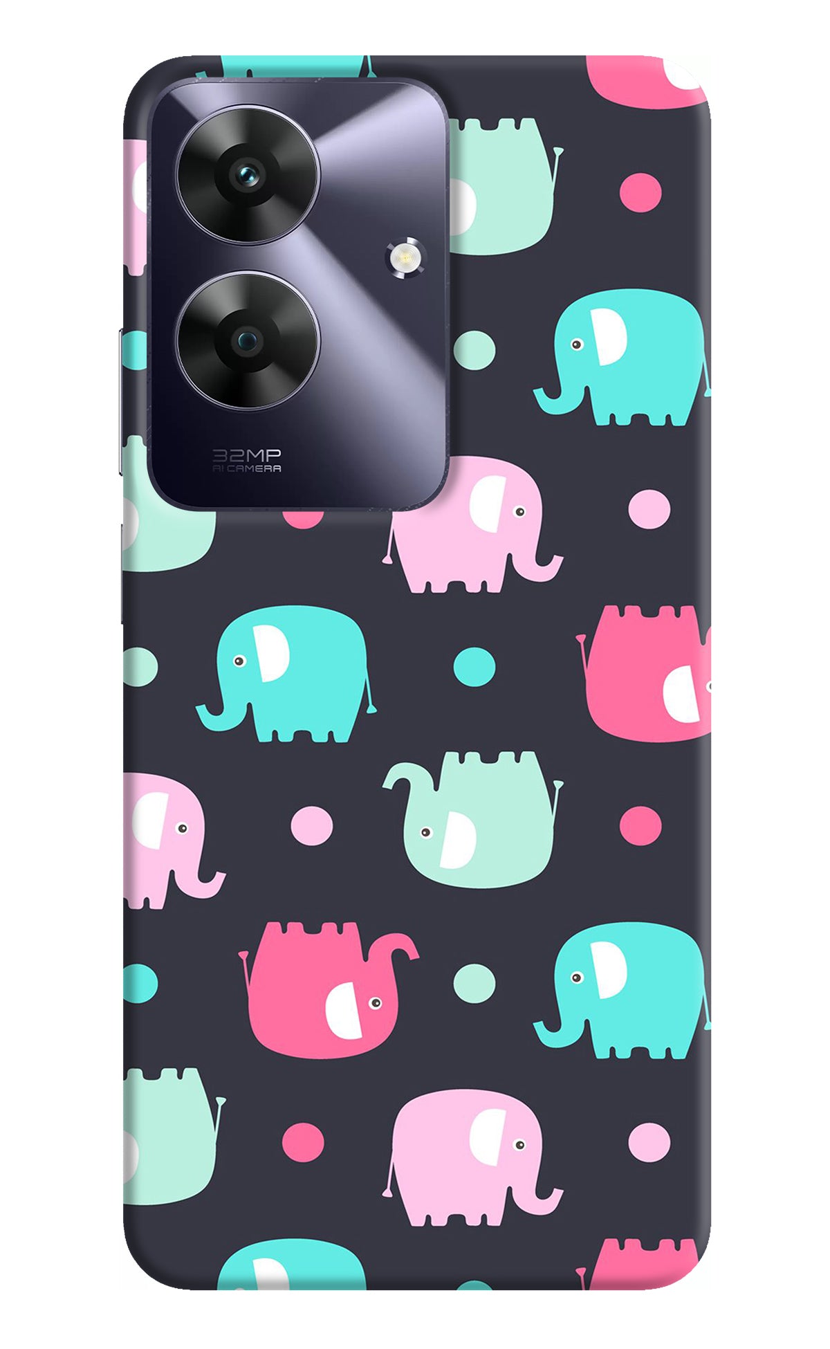 Elephants Realme C61 Back Cover