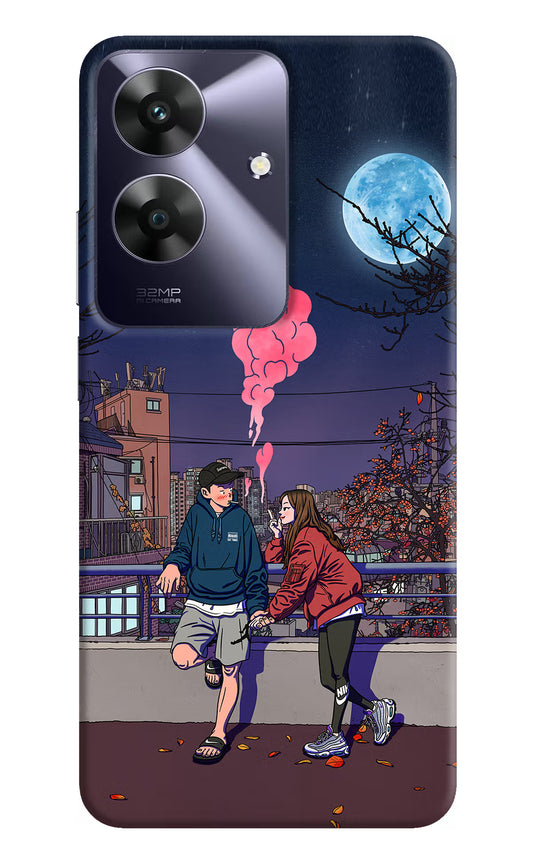 Chilling Couple Realme C61 Hard Case Back Cover by Casekaro