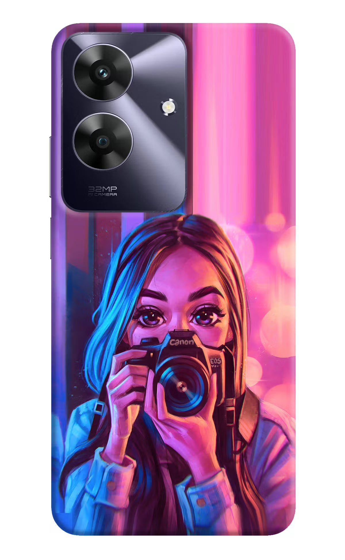 Girl Photographer Realme C61 Hard Case Back Cover by Casekaro