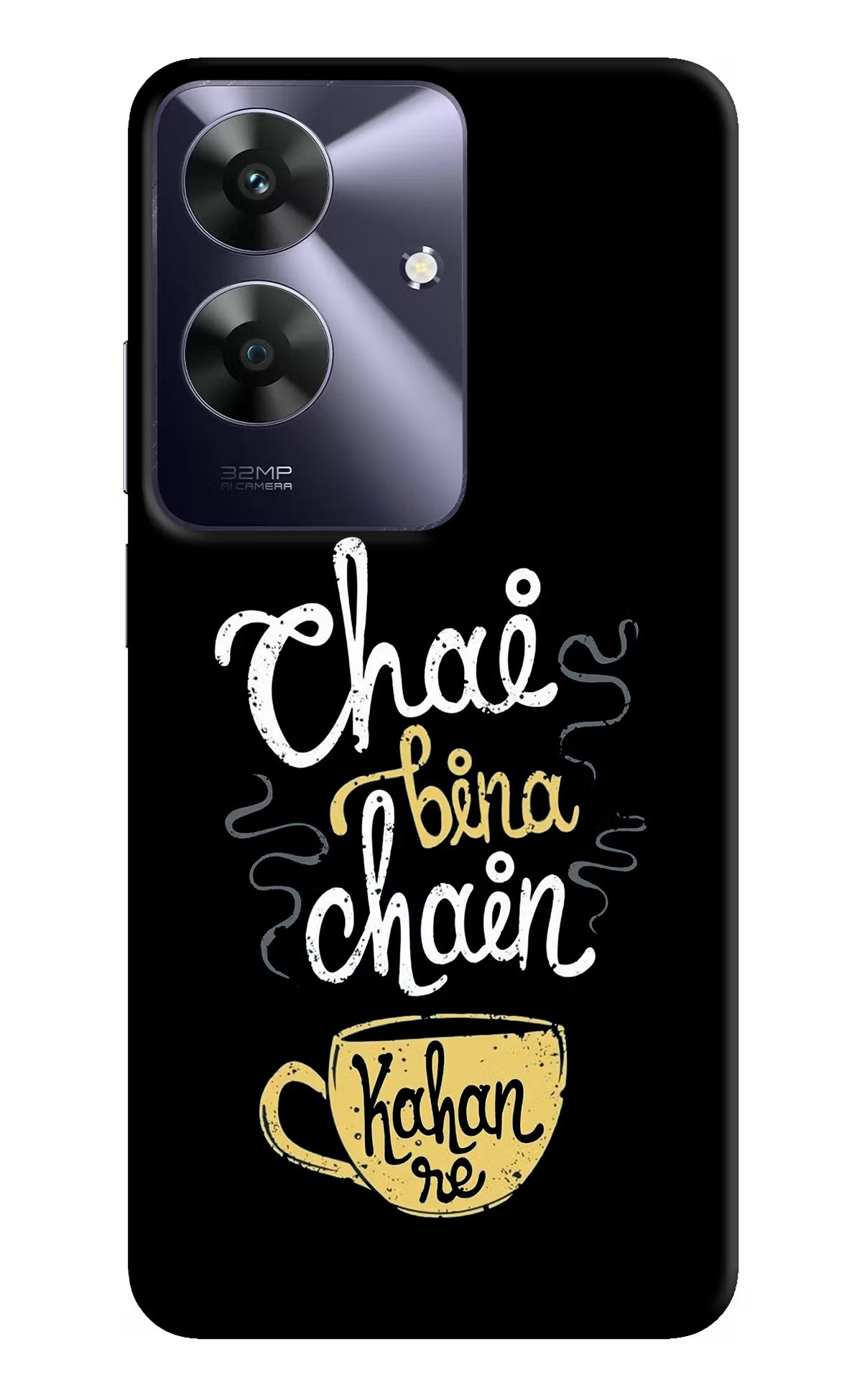 Chai Bina Chain Kaha Re Realme C61 Hard Case Back Cover by Casekaro