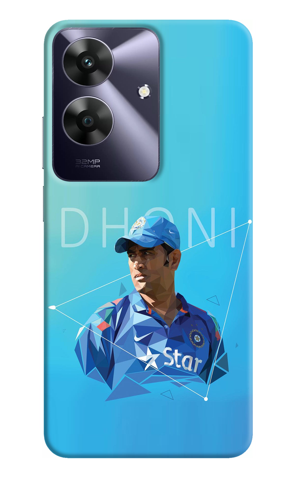 Dhoni Artwork Realme C61 Back Cover