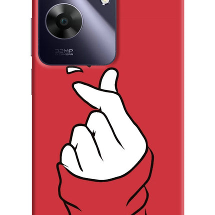 Korean Love Sign Realme C61 Hard Case Back Cover by Casekaro