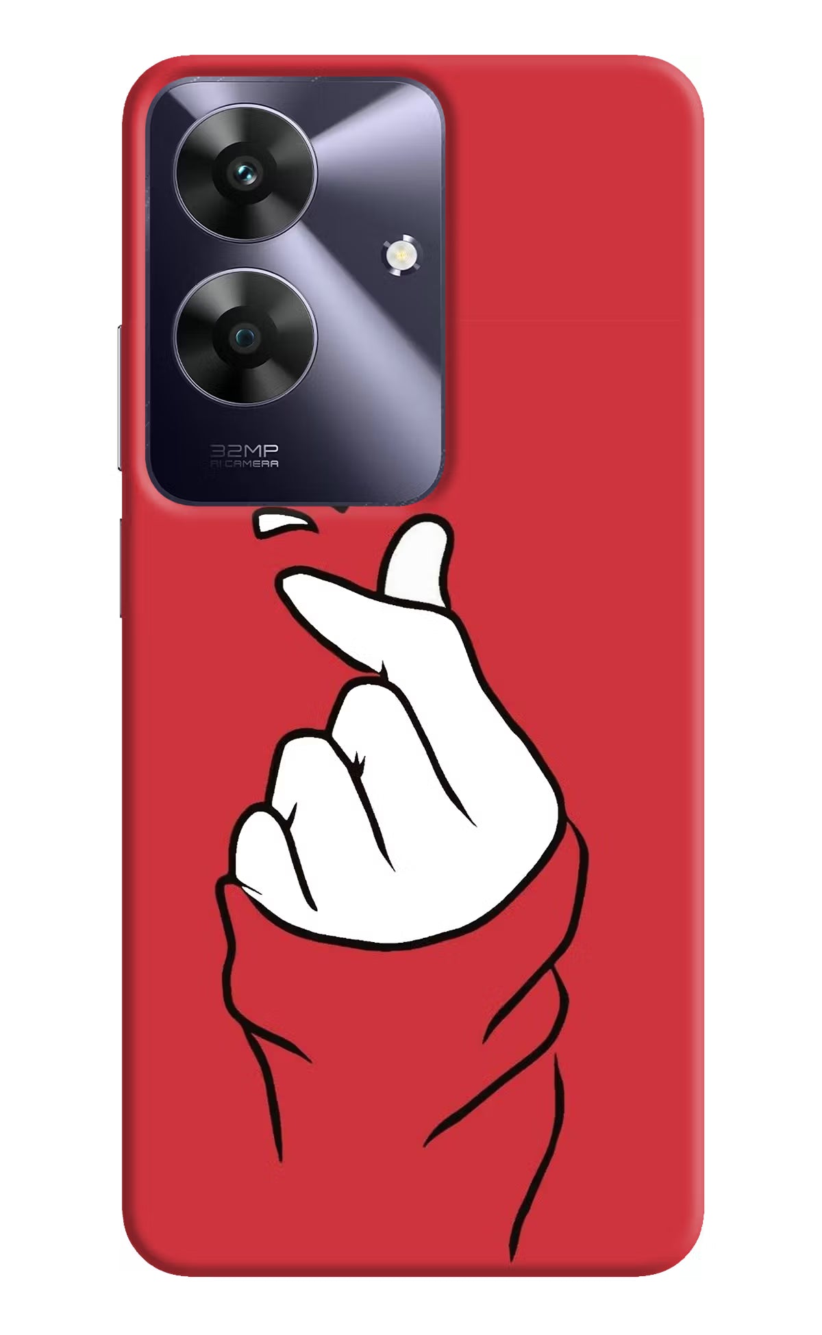 Korean Love Sign Realme C61 Hard Case Back Cover by Casekaro