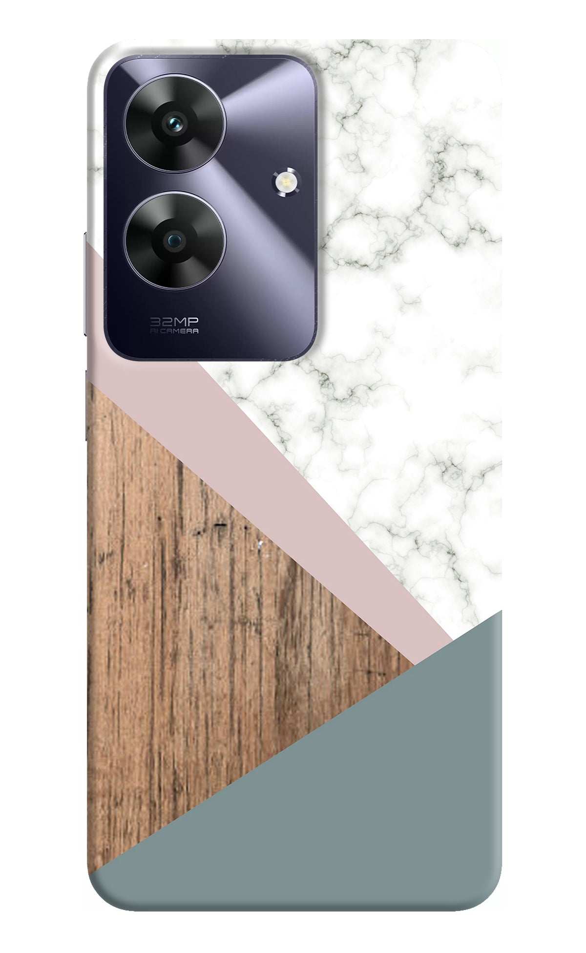 Marble wood Abstract Realme C61 Back Cover