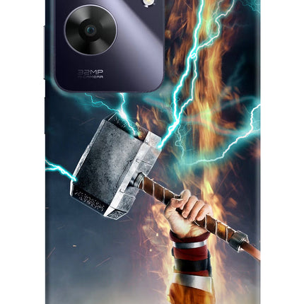 Thor Hammer Mjolnir Realme C61 Hard Case Back Cover by Casekaro