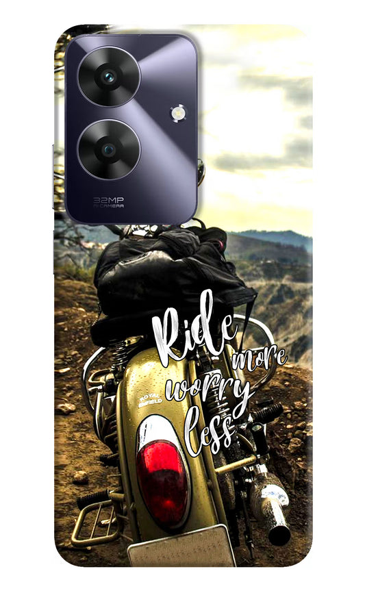 Ride More Worry Less Realme C61 Hard Case Back Cover by Casekaro