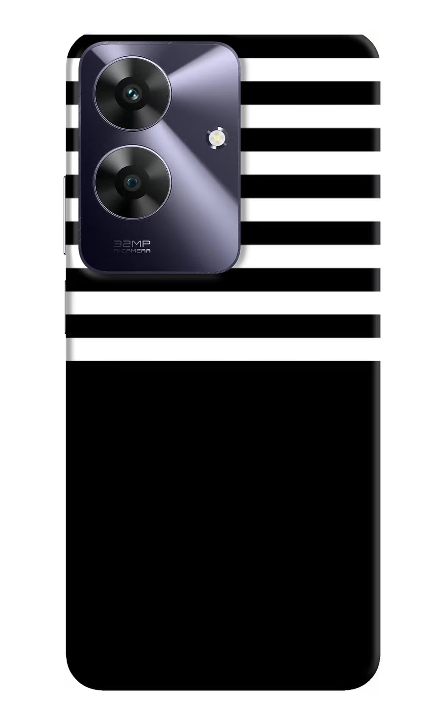 Black and White Print Realme C61 Back Cover, Hard case