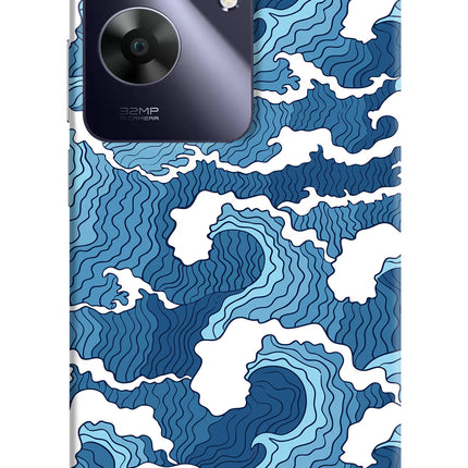 Blue Waves Realme C61 Hard Case Back Cover by Casekaro