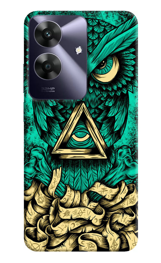 Green Owl Realme C61 Hard Case Back Cover by Casekaro