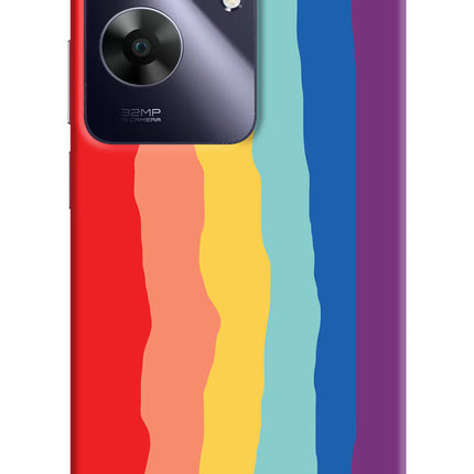 Rainbow Realme C61 Hard Case Back Cover by Casekaro