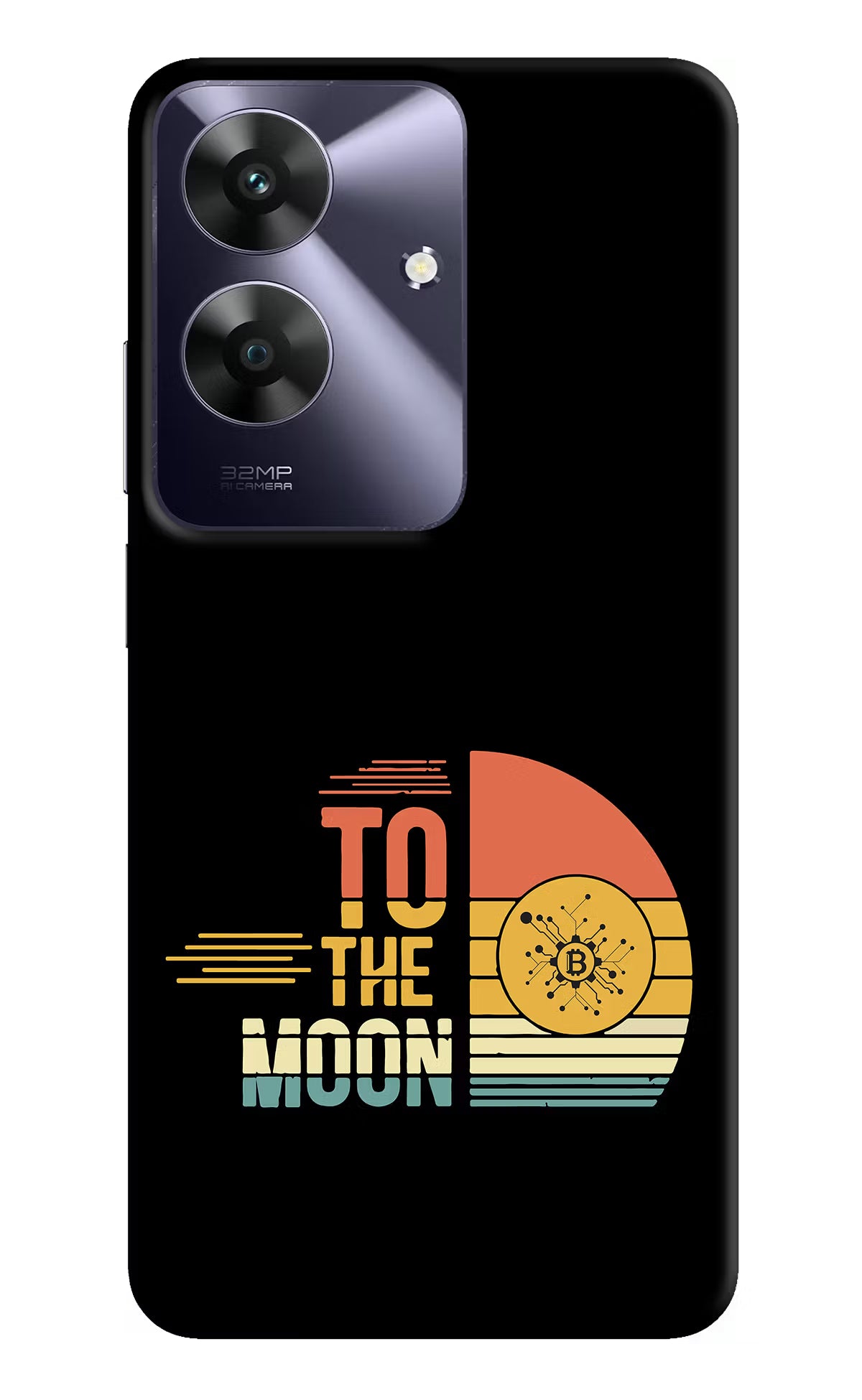 To the Moon Realme C61 Hard Case Back Cover by Casekaro