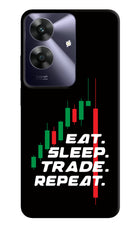 Eat Sleep Trade Repeat Realme C61 Hard Case Back Cover by Casekaro