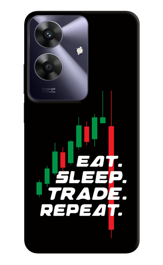 Eat Sleep Trade Repeat Realme C61 Hard Case Back Cover by Casekaro